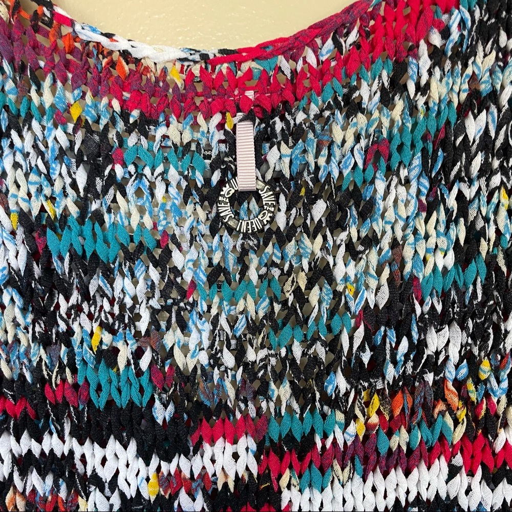 Save the Queen Crochet Cardigan Multi Colored size Small - Picture 6 of 6